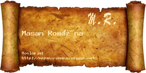 Masan Romána névjegykártya